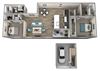 2 Bedroom 2 Bathroom Cameo Floor Plan 2 Bedroom 2 Bathroom Cameo Floor Plan at Hearth Apartment Homes, Vancouver